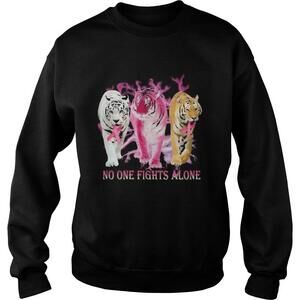 Tigers No One Fights Alone Cancer Awareness Shirt